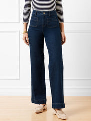 PATCH POCKET CLASSIC JEAN TROUSERS - ASTORIA WASH | Talbots online