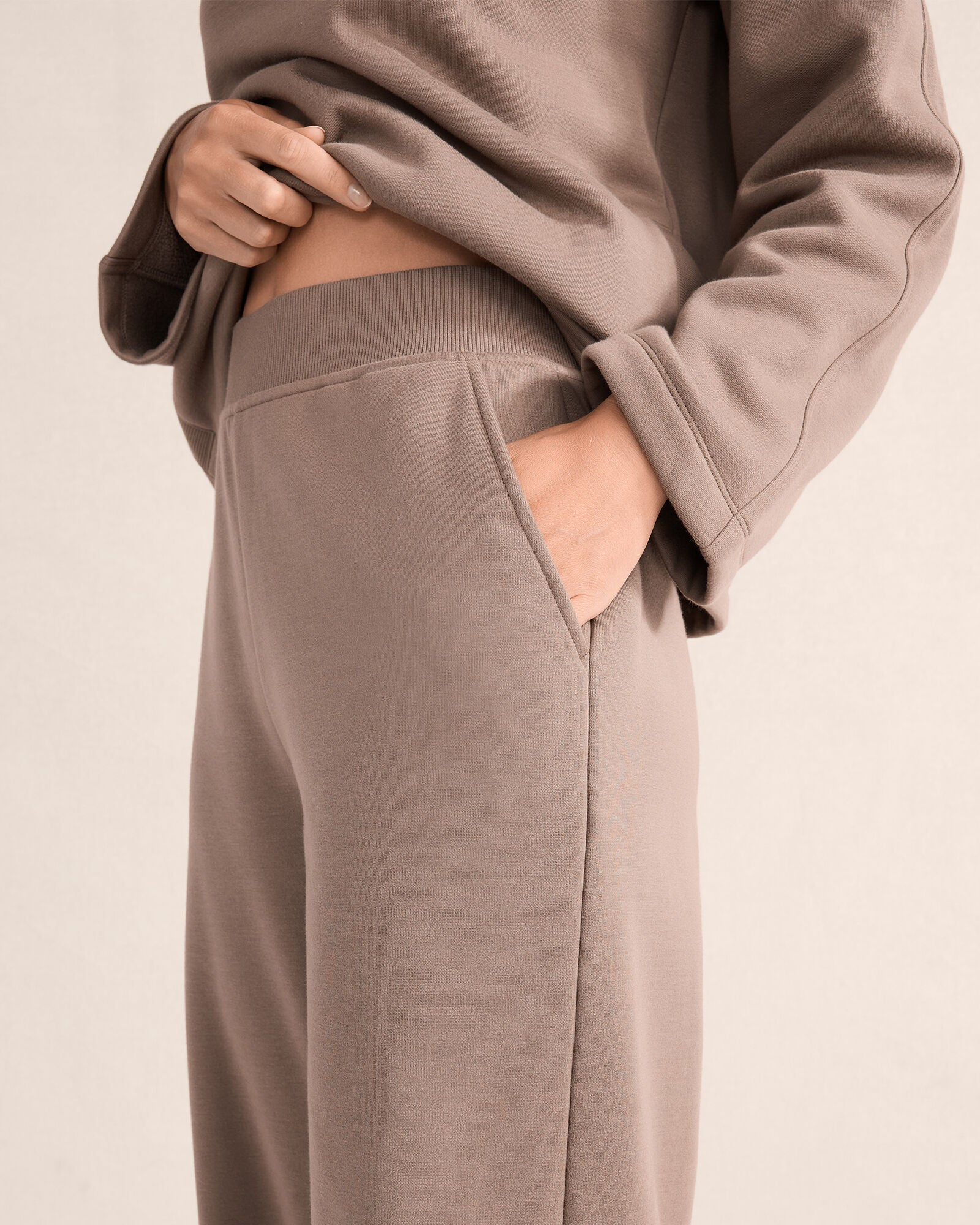LUXE FLEECE BARREL-LEG PANTS | Talbots US