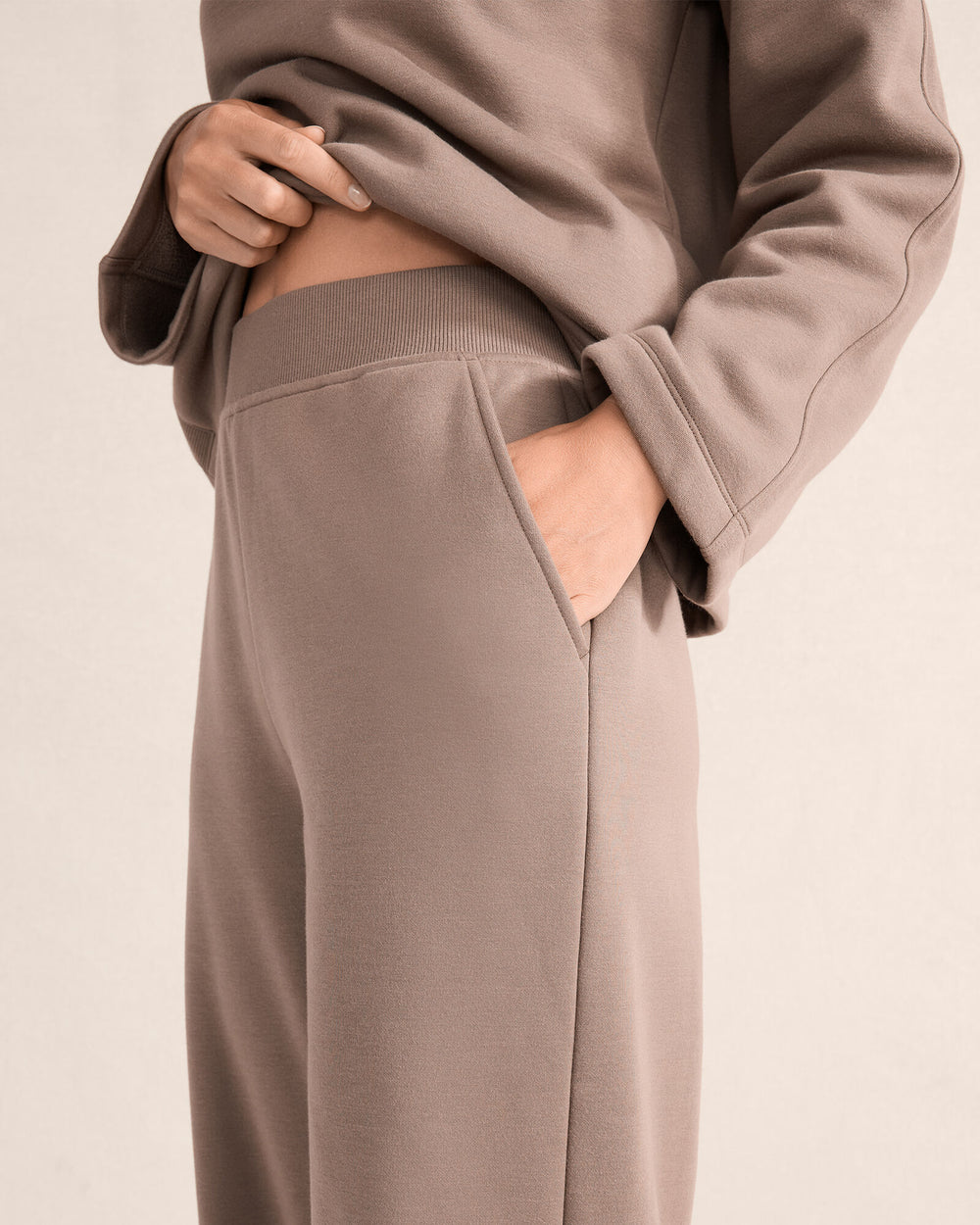 LUXE FLEECE BARREL-LEG PANTS | Talbots US