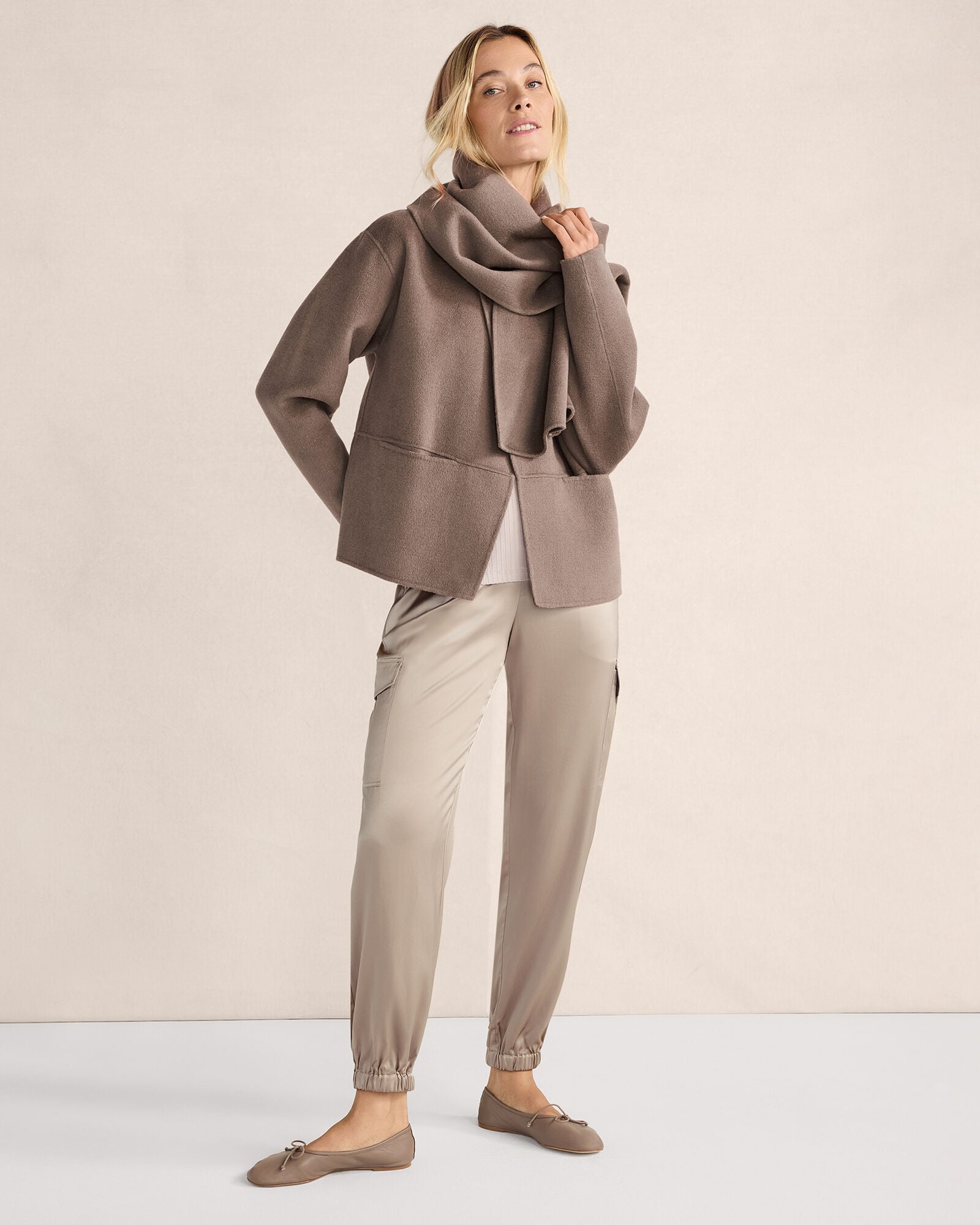WASHABLE SILK DRAWSTRING CARGO JOGGERS | Talbots discount