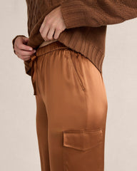 WASHABLE SILK DRAWSTRING CARGO JOGGERS | Talbots discount