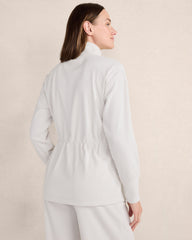 OTTOMAN RIB DRAWSTRING-WAIST TUNIC | Talbots on sale