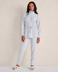 OTTOMAN RIB DRAWSTRING-WAIST TUNIC | Talbots on sale