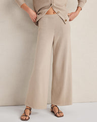 ORGANIC COTTON WIDE LEG PANTS | Talbots discount