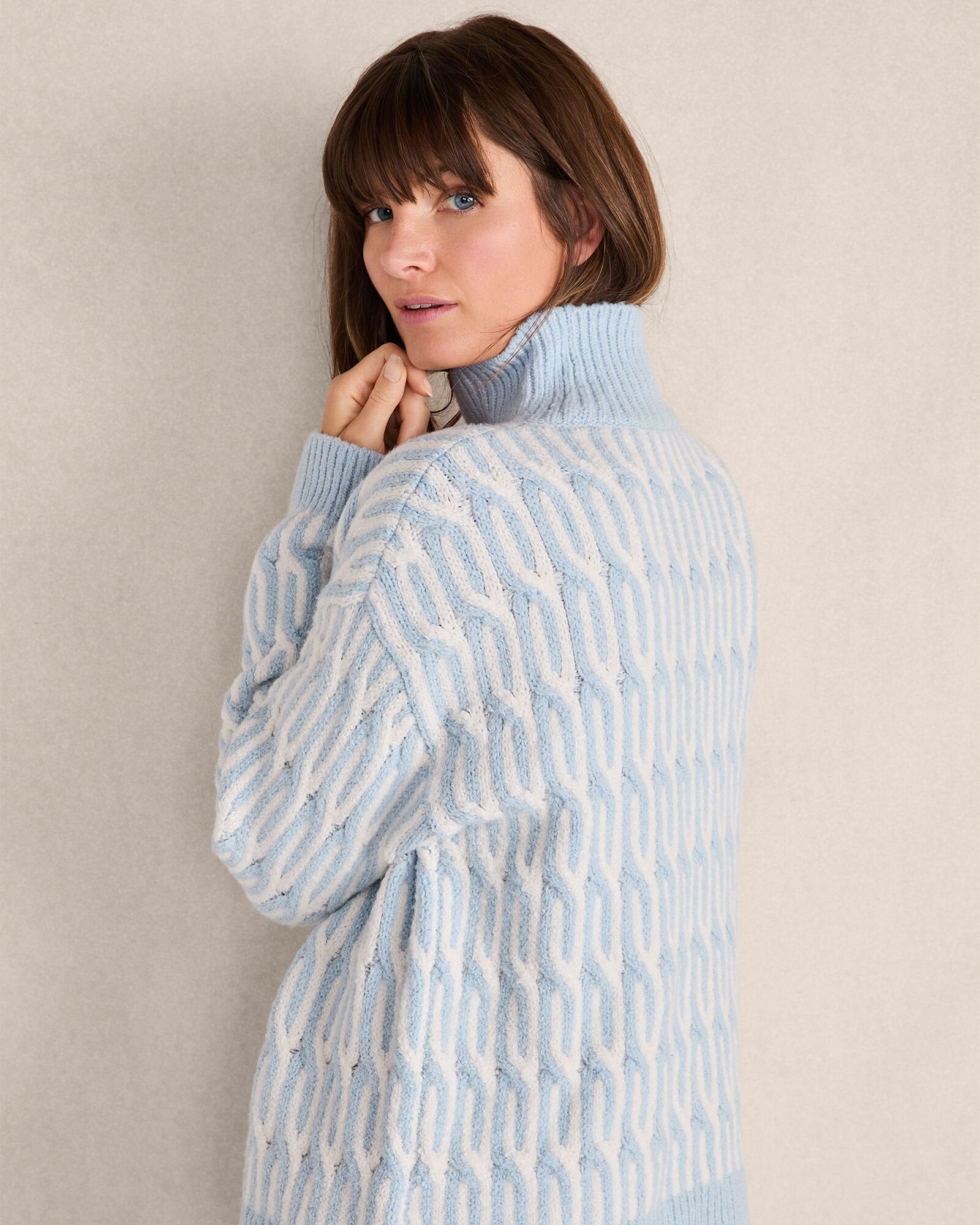 ORGANIC COTTON JACQUARD SWEATER | Talbots online