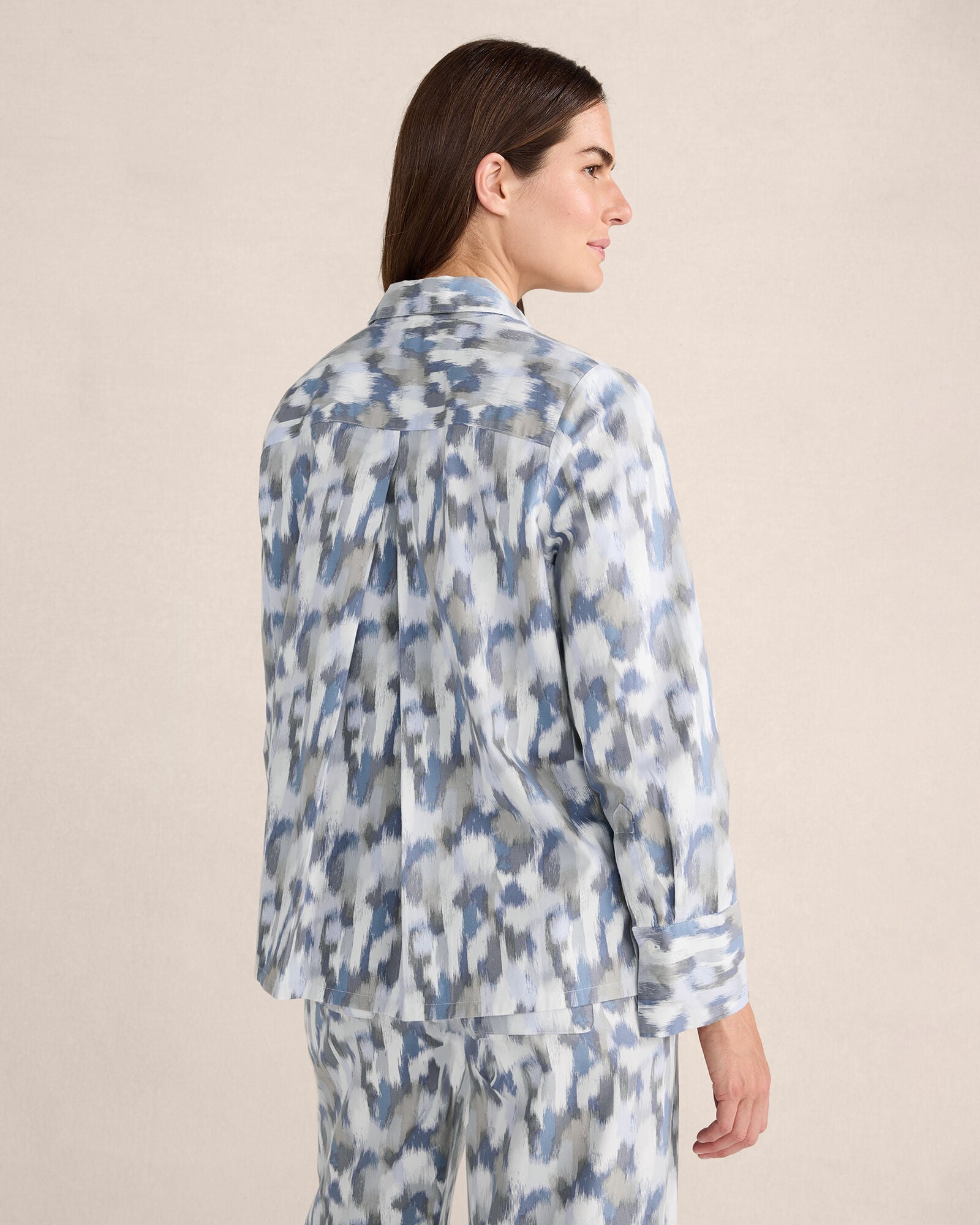 ORGANIC COTTON BRUSHSTROKE PAJAMA TOP | Talbots for sale