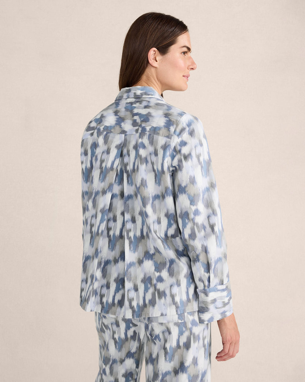 ORGANIC COTTON BRUSHSTROKE PAJAMA TOP | Talbots for sale