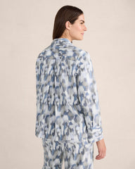 ORGANIC COTTON BRUSHSTROKE PAJAMA TOP | Talbots for sale