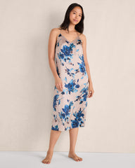 WASHABLE SILK BRUSHED FLORAL CHEMISE | Talbots US
