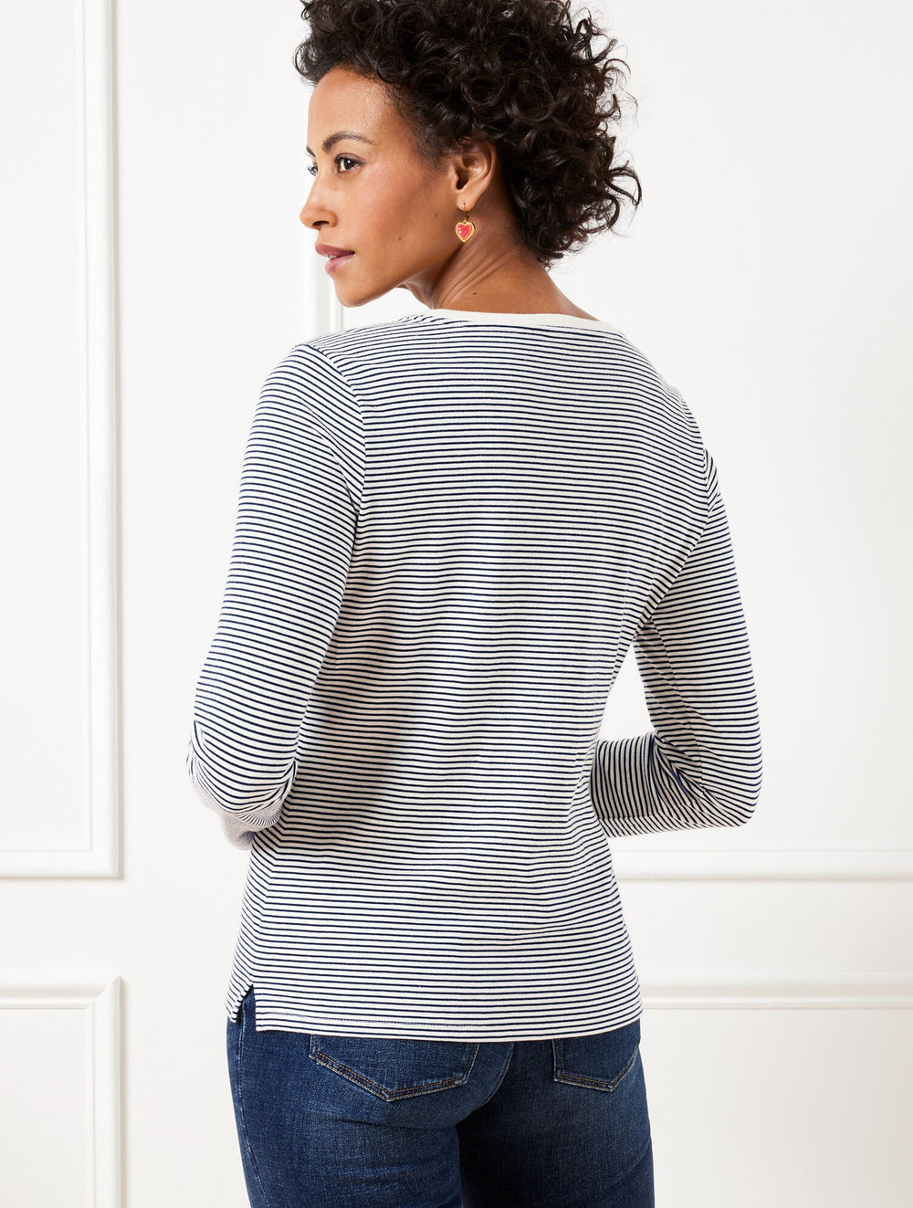 CREWNECK TEE - EMBELLISHED HEARTS | Talbots discount