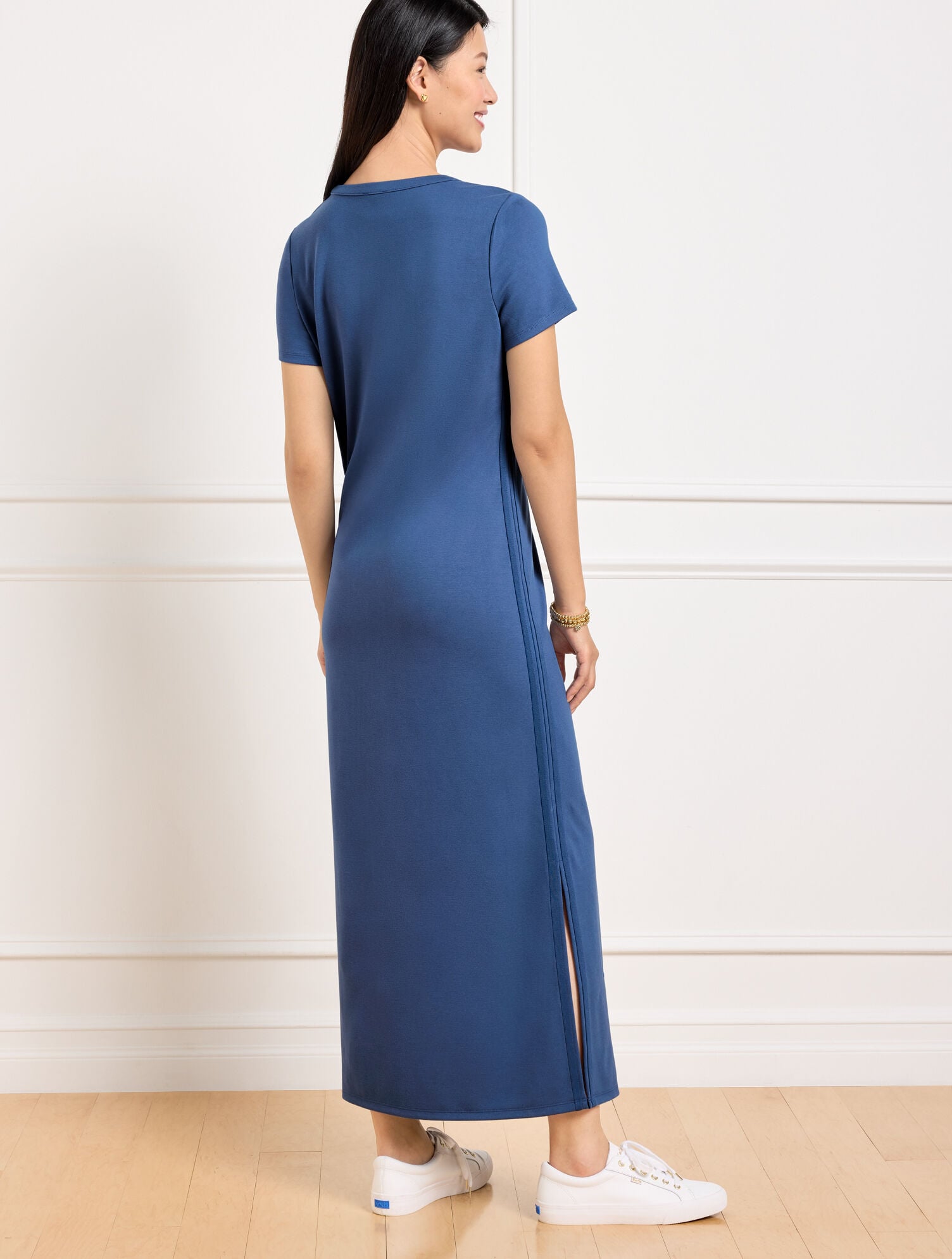 EFFORTLESS ULTRAKNIT SHORT SLEEVE MAXI DRESS | Talbots online