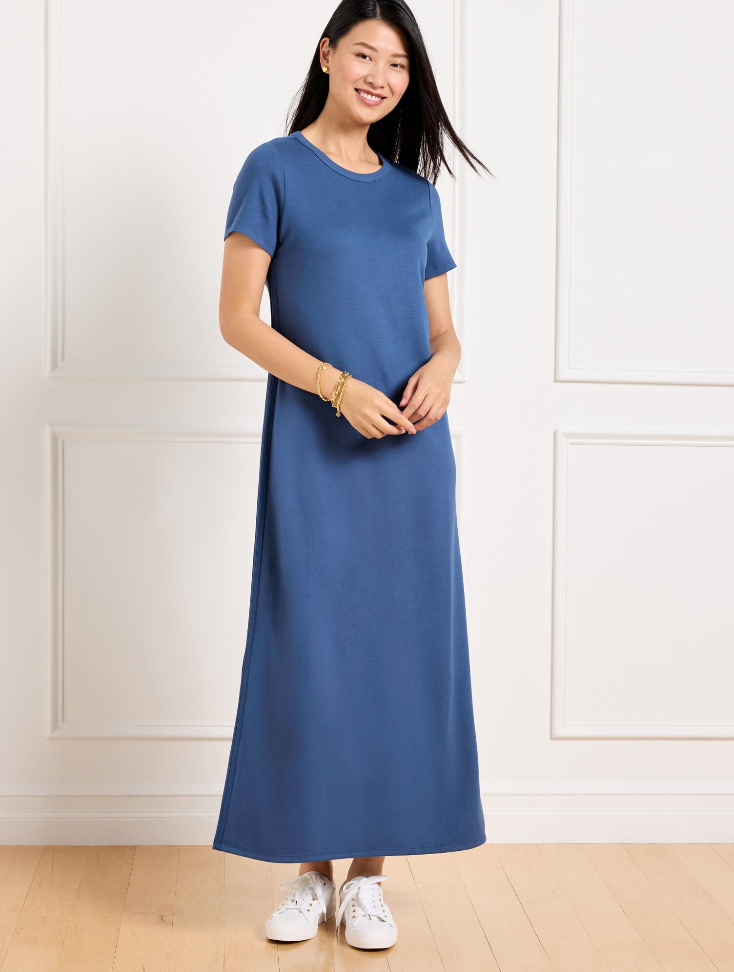 EFFORTLESS ULTRAKNIT SHORT SLEEVE MAXI DRESS | Talbots online