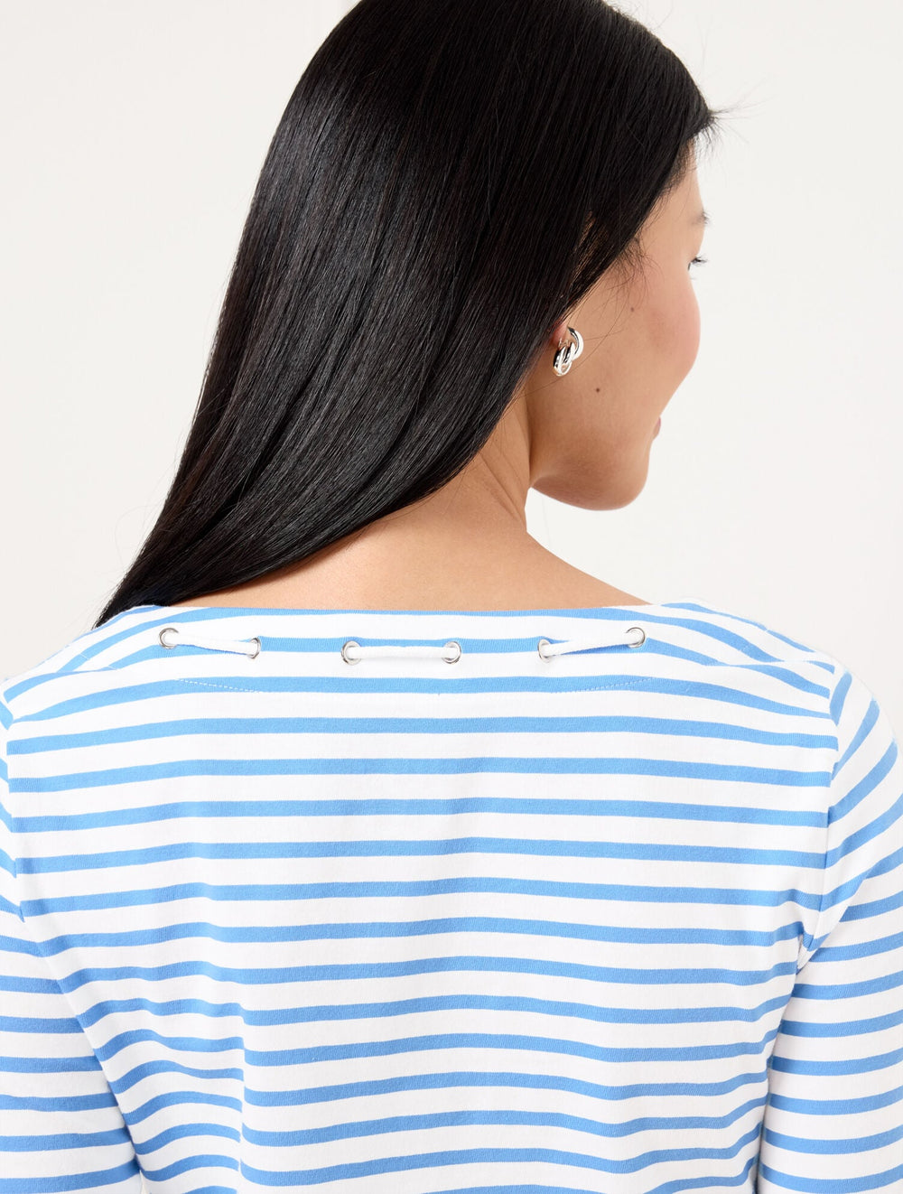 LACE UP SCOOP NECK TEE | Talbots US