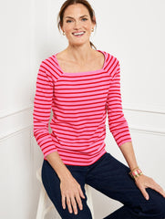 SQUARE NECK RAGLAN TEE | Talbots online