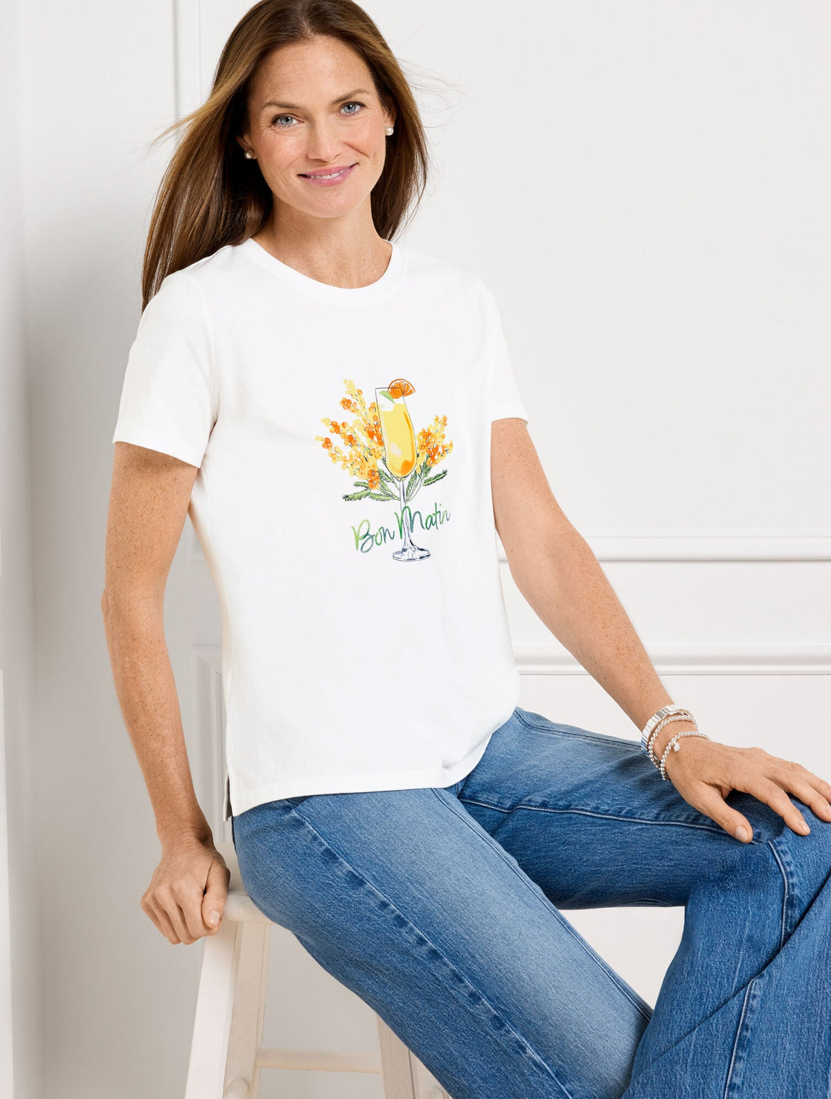 CREWNECK TEE - MIMOSA | Talbots near me