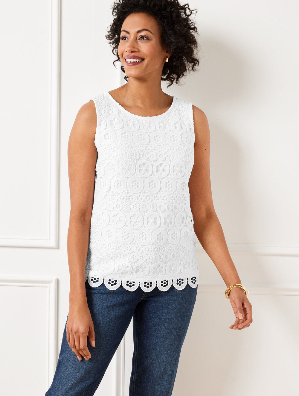 LACE FRONT SHELL | Talbots on sale