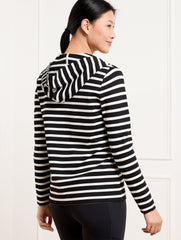 EFFORTLESS ULTRAKNIT FULL-ZIP HOODIE - CROCUS STRIPE | Talbots near me