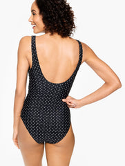 AQUA CLUB FAUX WRAP ONE-PIECE SWIMSUIT - TAHITI DOT | Talbots online