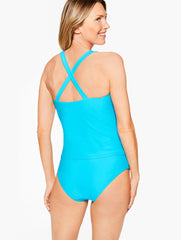 AQUA CLUB SCOOP NECK TANKINI | Talbots discount