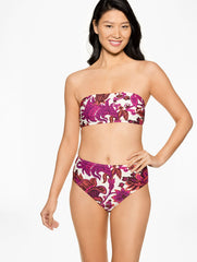 AQUA CLUB BANDEAU BIKINI TOP - BALI BLOOMS | Talbots US