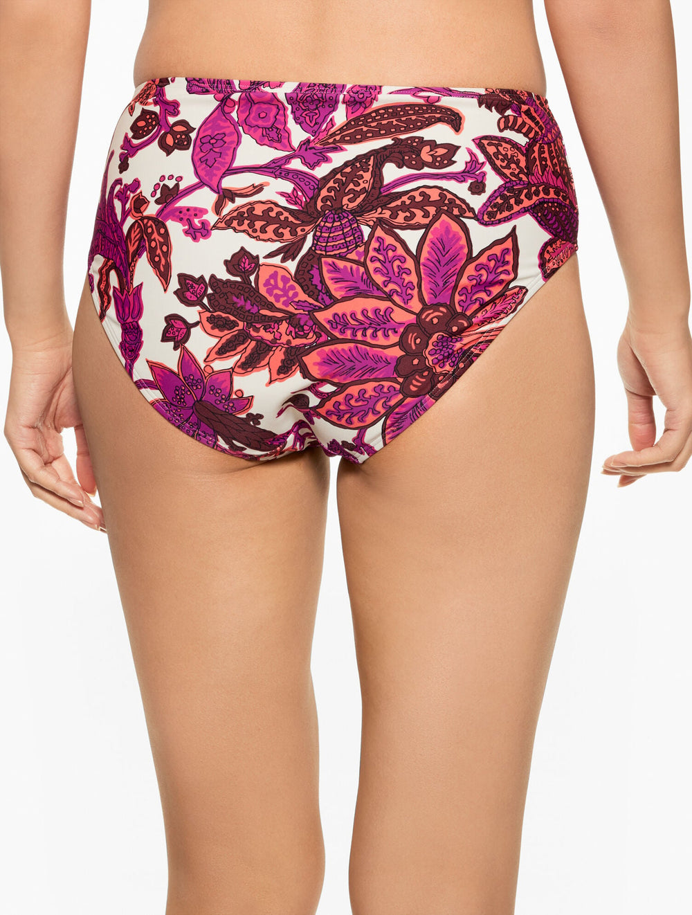 AQUA CLUB ULTRA HIGH WAIST SWIM BOTTOM - BALI BLOOMS | Talbots outlet
