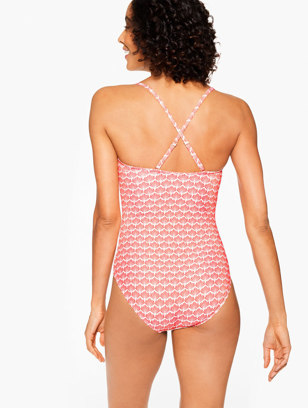 AQUA CLUB BANDEAU ONE-PIECE SWIMSUIT - FIJI SHELL | Talbots on sale