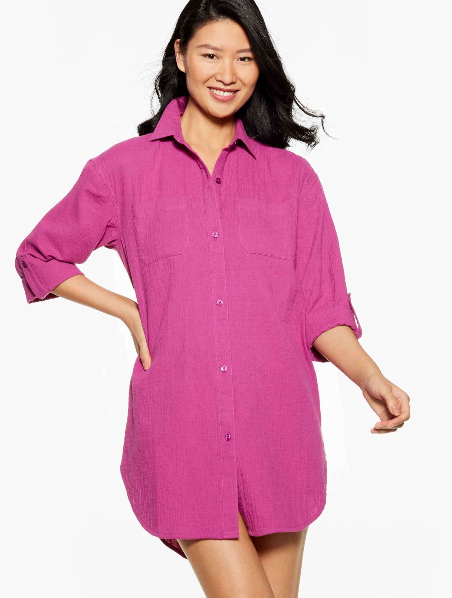 AQUA CLUB GAUZE SHIRT COVER-UP | Talbots discount