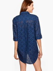 AQUA CLUB EYELET SHIRT COVER-UP | Talbots for sale