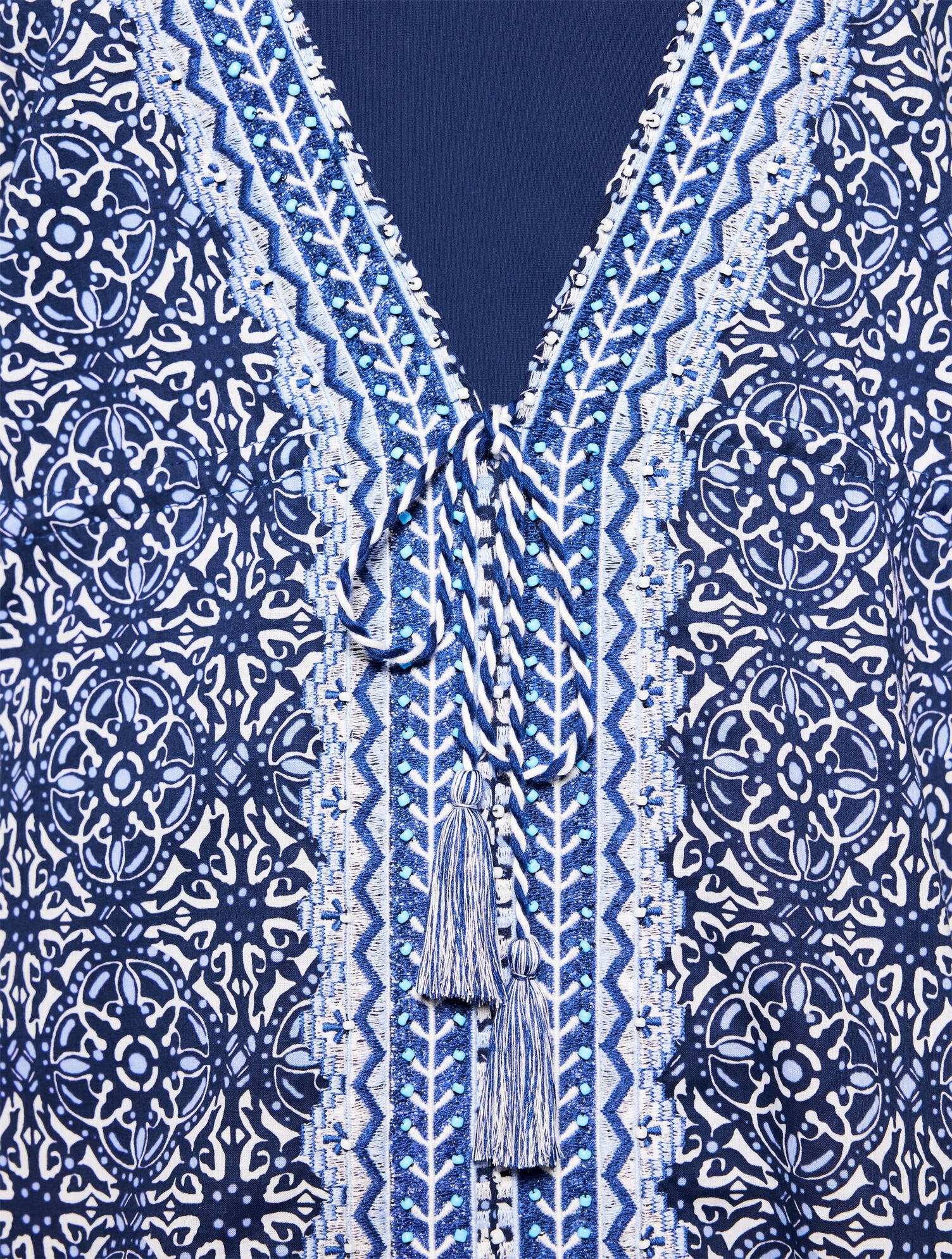 AQUA CLUB EMBROIDERED CAFTAN COVER-UP - IBIZA TILE | Talbots for sale