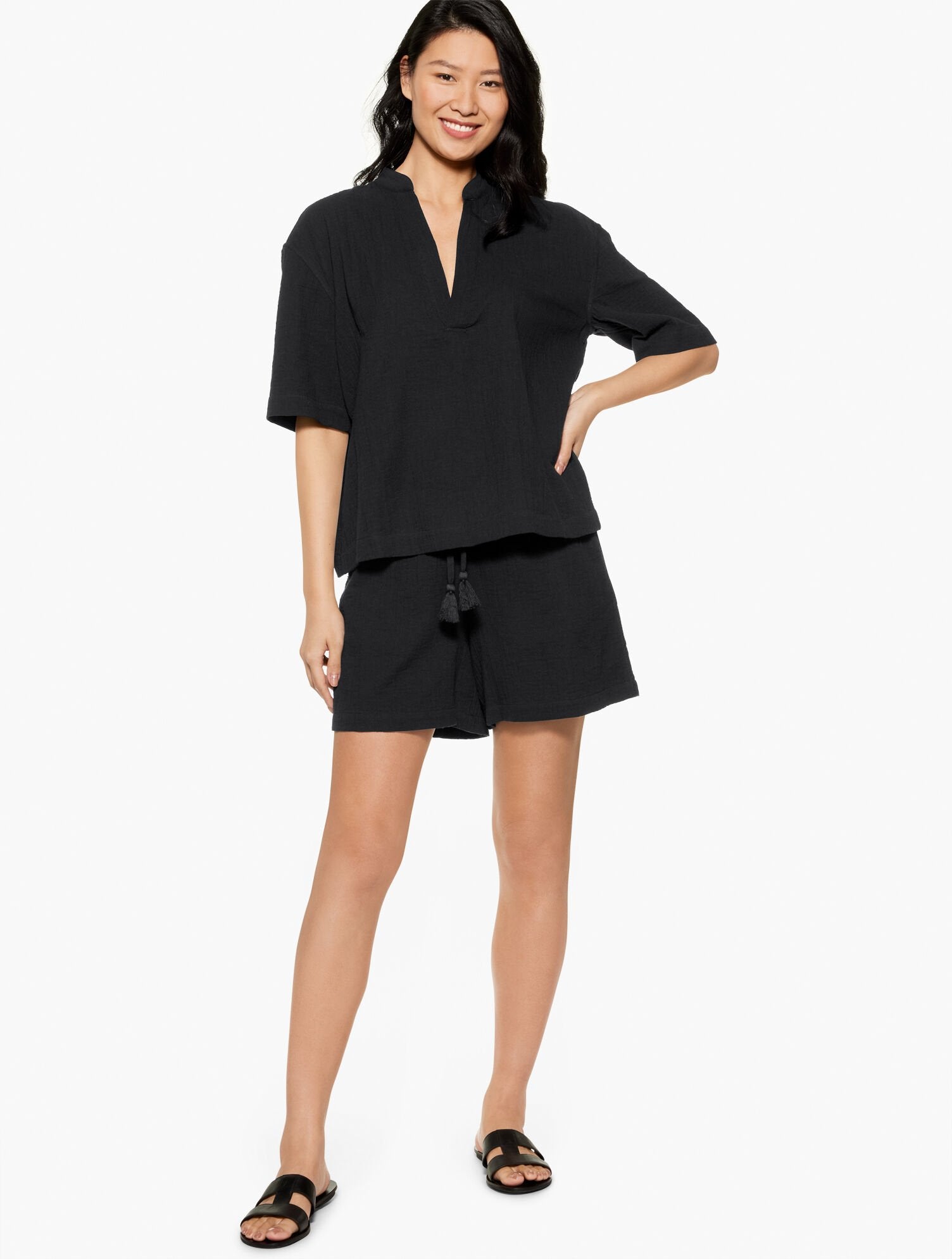 AQUA CLUB GAUZE POPOVER SHIRT COVER-UP | Talbots near me