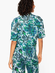 AQUA CLUB GAUZE POPOVER SHIRT COVER-UP - BALI BLOOMS | Talbots online