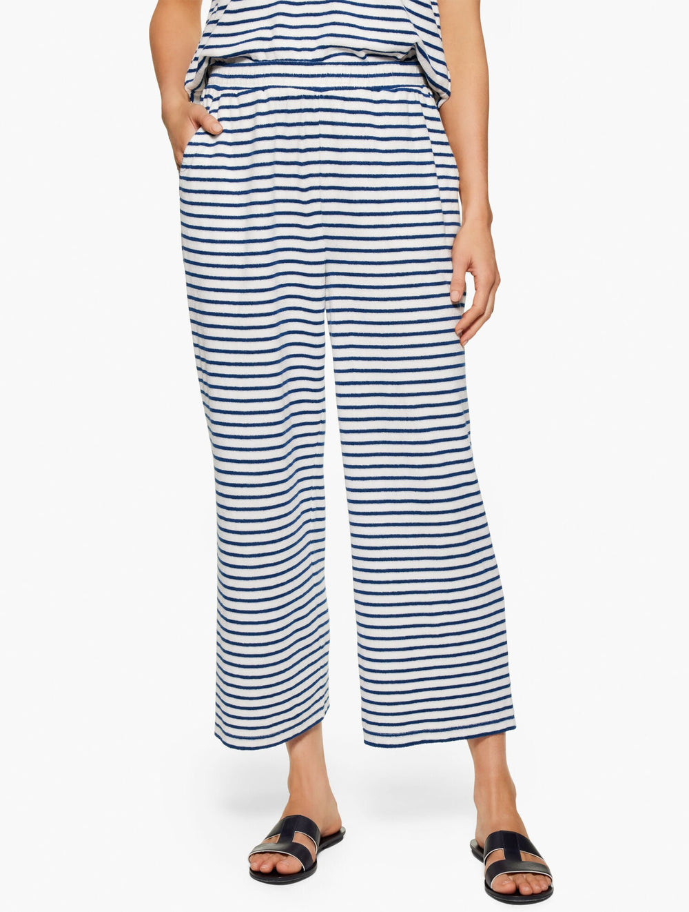 AQUA CLUB TERRY PANT COVER-UP - STRIPE | Talbots sale