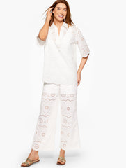 AQUA CLUB EYELET POPOVER SHIRT COVER-UP | Talbots outlet