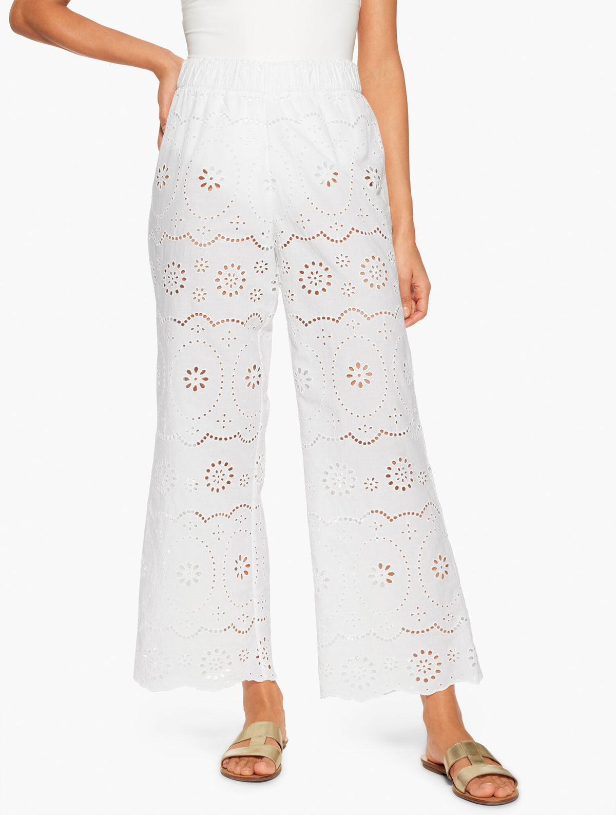 AQUA CLUB EYELET PANT COVER-UP | Talbots discount