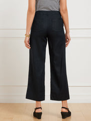 STRAIGHT ANKLE WASHED LINEN PANTS | Talbots US