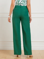 TALBOTS GREENWICH WIDE LEG LINEN PANTS | Talbots online