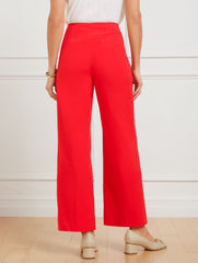 WIDE ANKLE FRESH POPLIN PANTS | Talbots on sale