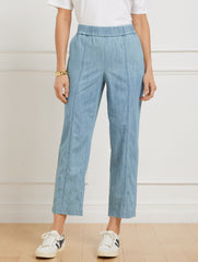 SLIM CROP PANTS - CHAMBRAY | Talbots on sale