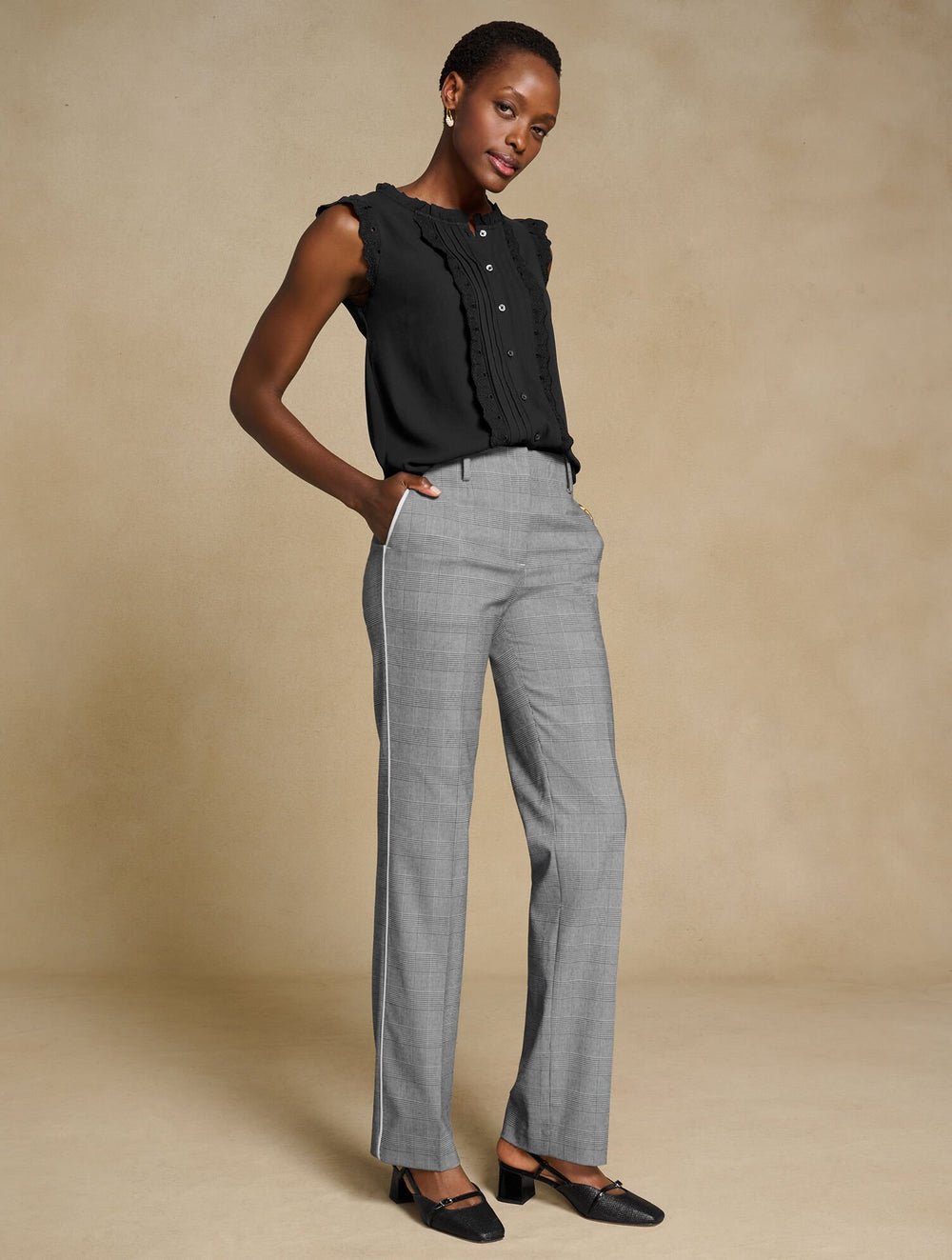 TALBOTS SOUTHAMPTON STRAIGHT LEG PANTS - LUCETTA GLEN PLAID | Talbots near me