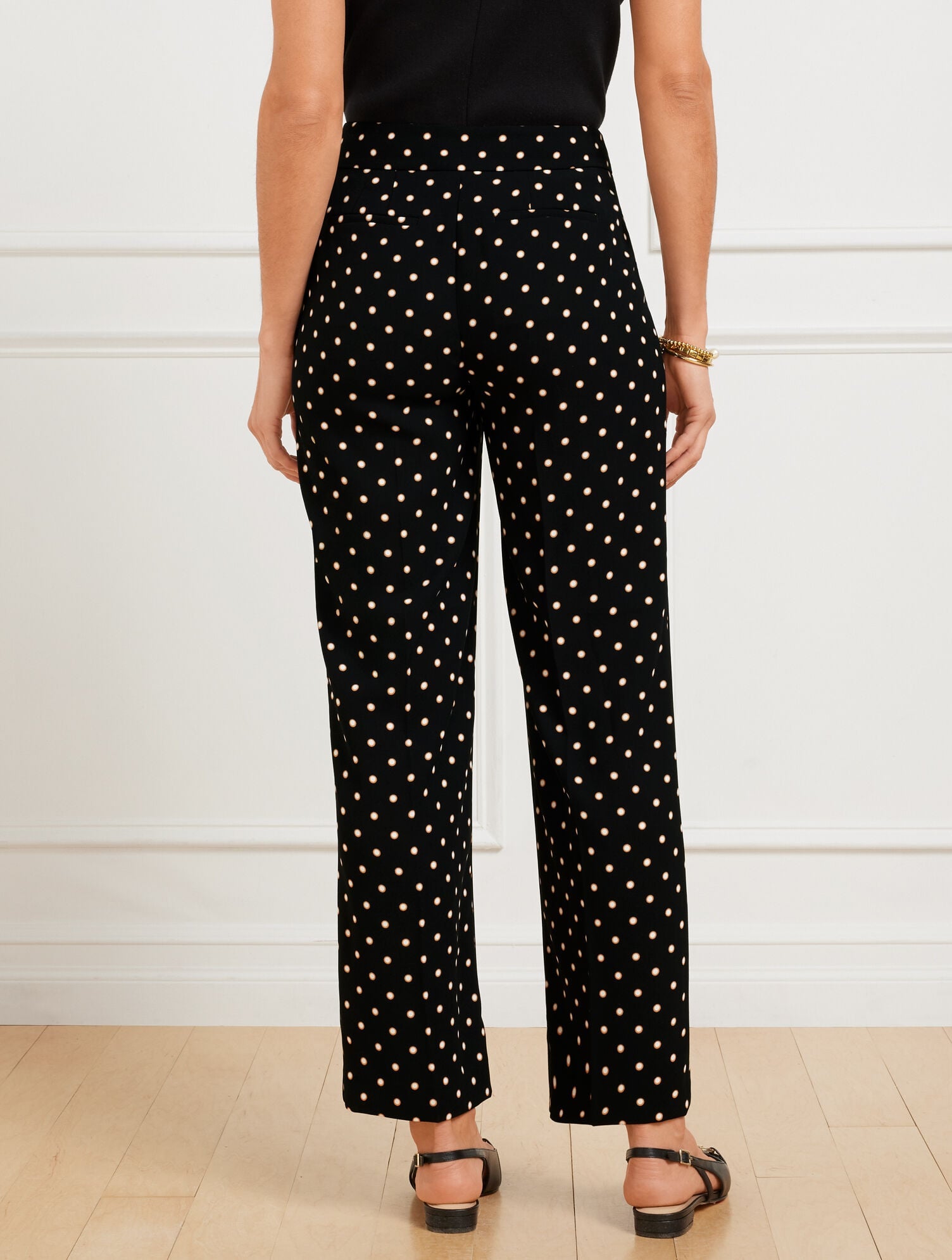 SLIM WIDE ANKLE PANTS - DAISY DOT | Talbots near me