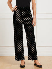 SLIM WIDE ANKLE PANTS - DAISY DOT | Talbots near me