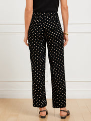 SLIM WIDE ANKLE PANTS - DAISY DOT | Talbots near me