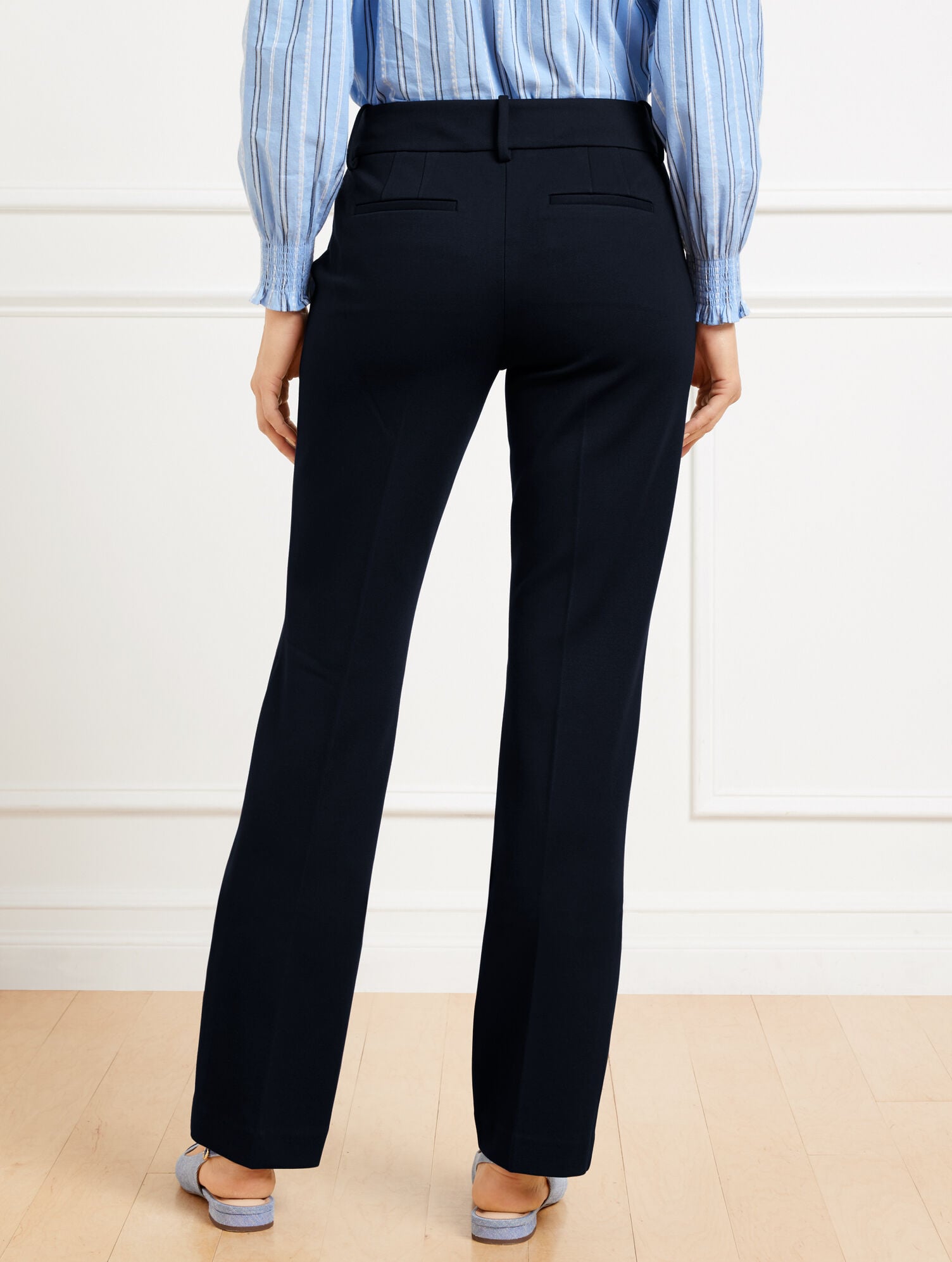 STRAIGHT LEG PONTE TROUSERS | Talbots sale