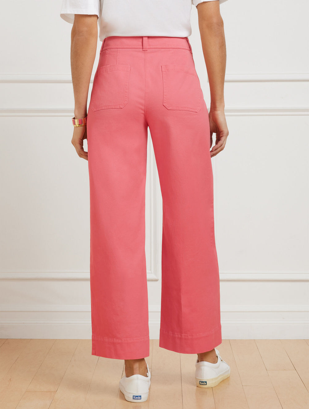 WIDE ANKLE TWILL PANTS | Talbots for sale