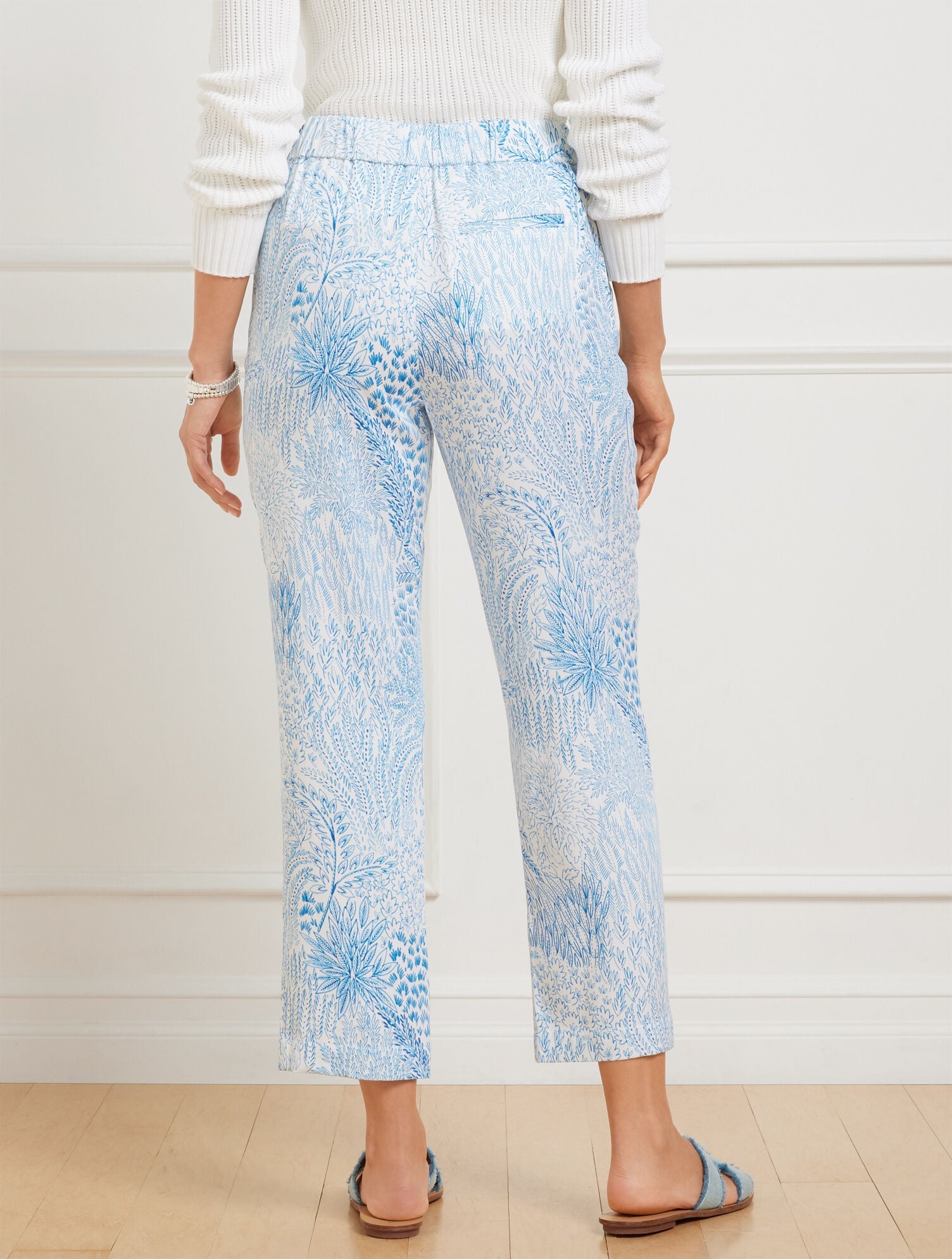 SLIM LEG CROP PANTS - BLISSFUL MEADOW | Talbots for sale