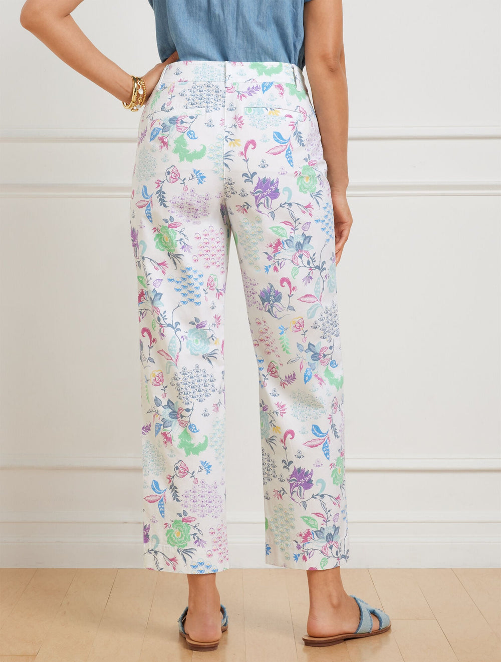 STRAIGHT CROP PANTS - WHIMSICAL JACOBEAN | Talbots for sale