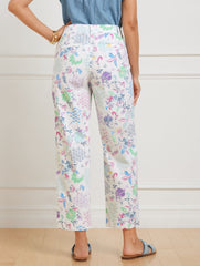STRAIGHT CROP PANTS - WHIMSICAL JACOBEAN | Talbots for sale