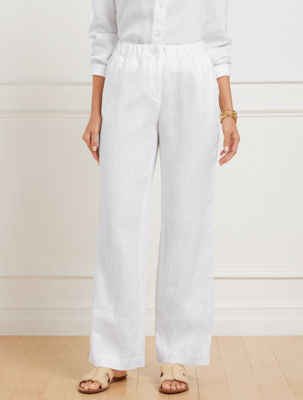 WIDE LEG WASHED LINEN PANTS | Talbots near me