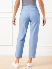 PERFECT CROPS - NEWPORT CHAMBRAY - CURVY FIT | Talbots sale