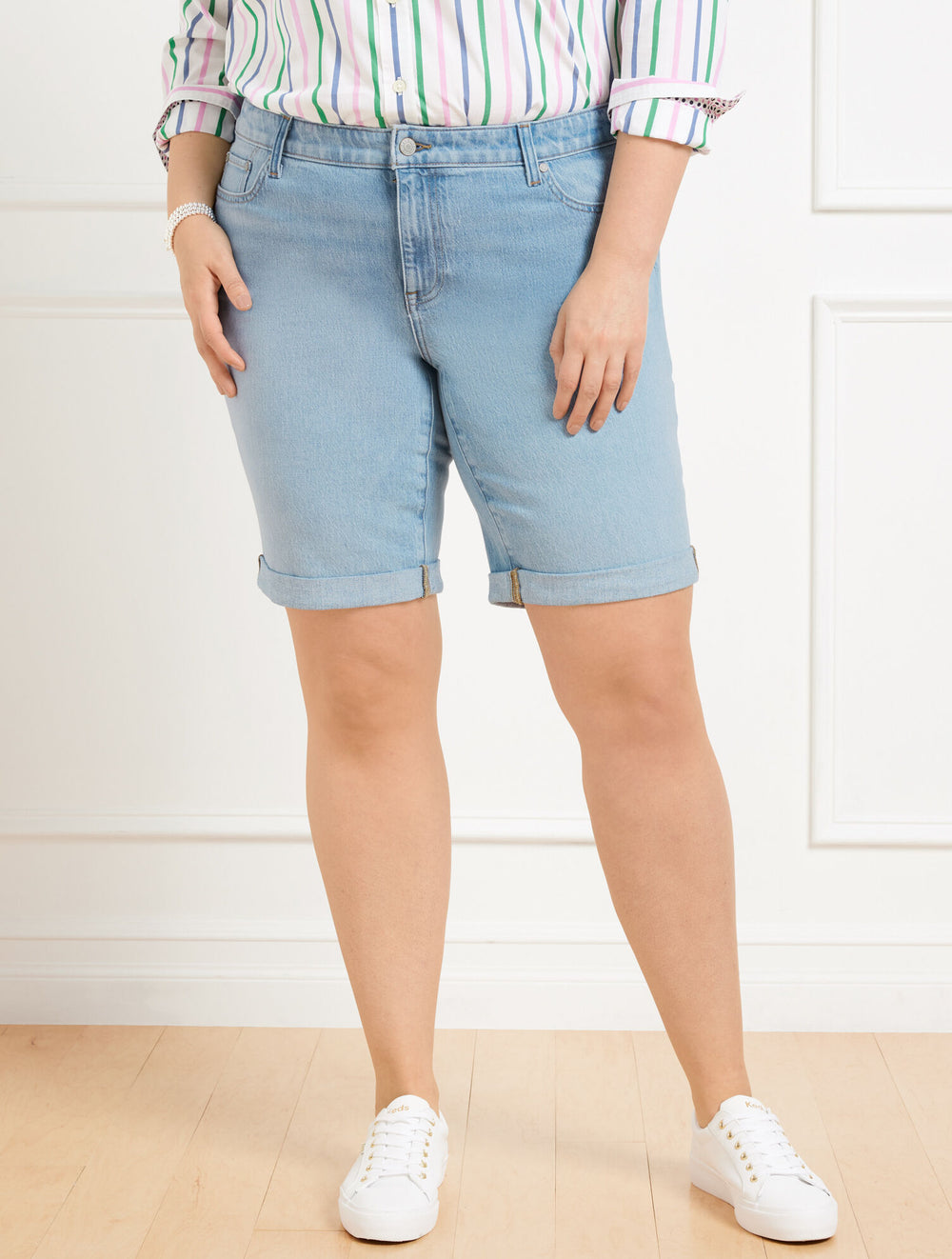 GIRLFRIEND DENIM SHORTS - HIGHLAND WASH | Talbots for sale